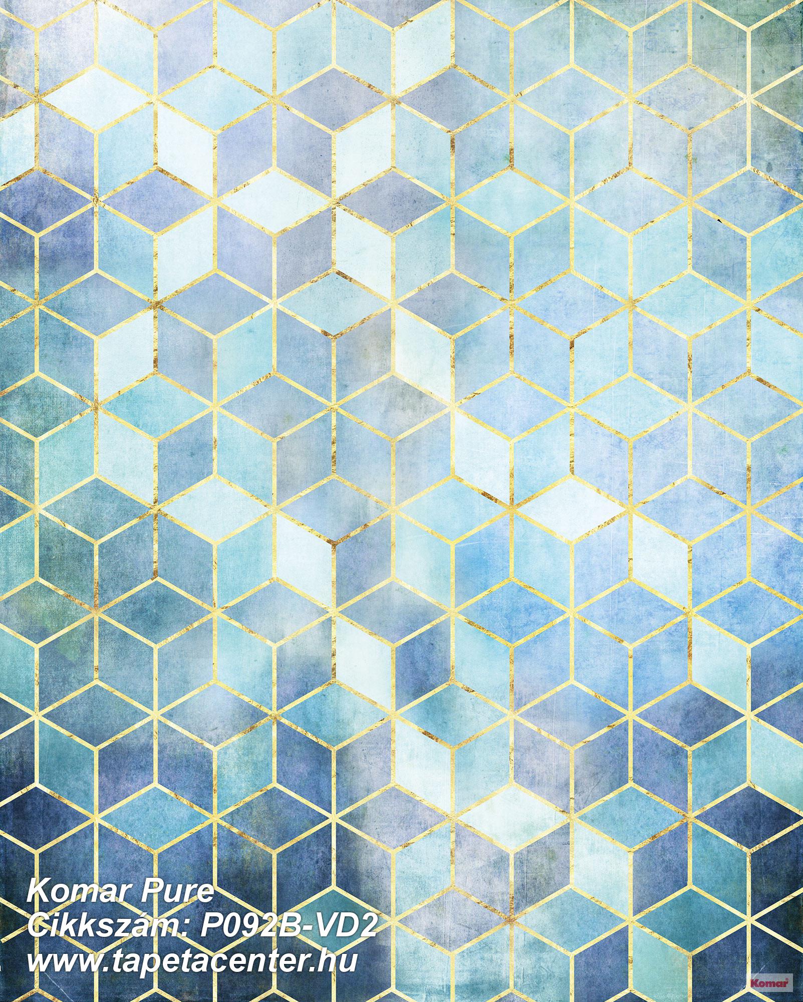 Geometriai mintás,arany,kék,türkiz,zöld,vlies poszter, fotótapéta 